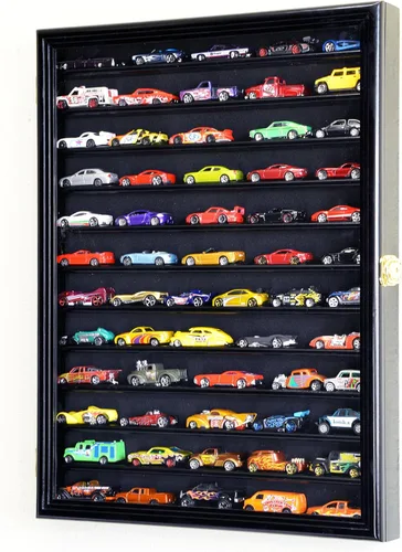 Hot Wheels Matchbox 1/64 Escala Diecast Caja de Exhibición Gabinete Estante de Pared con Protección UV