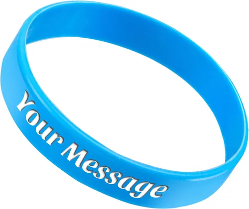 Vista 22 de 50 pulseras de silicona personalizadas para motivación, recuerdos de fiesta, eventos, cumpleaños, conciencia