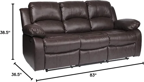 Vista 8 de Lexicon Humphreys Wall-Hugger - Juego de sala de estar reclinable manual, 2 piezas, color negro