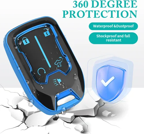 Vista 5 de MILD EAST Funda para llavero GMC con llavero, compatible con Chevy Silverado y GMC Sierra Acadia Terrain 1500 2500HD 3500HD