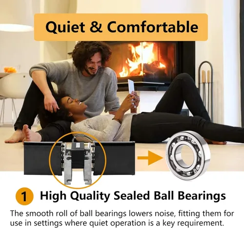 Vista 6 de Hongso Kit de ventilador soplador de chimenea GFK-160 DV3732 GFK-160A precableado con motor de rodamientos de bolas para Heat N Glo, Hearth and