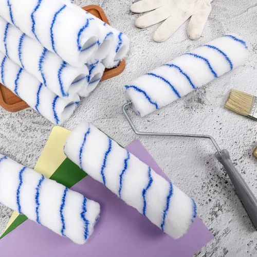 Vista 6 de Jerify 36 piezas de 1/2 x 9 pulgadas, cubiertas de rodillos de microfibra para siestas de pinceles de pintura para pared y casa, kit de suministros