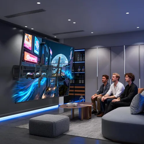 Vista 7 de Soporte de pared para TV de carga pesada con brazo extra largo extensible para televisores de 60–110 pulgadas, soporta hasta 125 kg, soporte