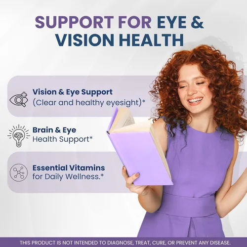 Vista 2 de Sharp Vision Capsules, píldoras oficiales de apoyo para la salud ocular SharpVision con todos los ingredientes naturales, suplemento de bienestar
