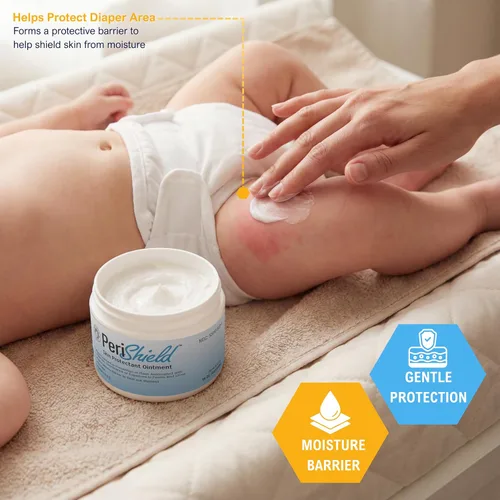 Vista 5 de MED PRIDE Skin Protectant 16 oz Ungüento para erupción del pañal de óxido de zinc crema para bebés con vitamina A, D y E, crema curativa