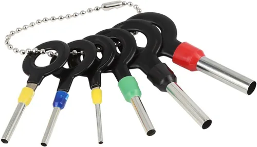 Vista 2 de X AUTOHAUX Extractor de clavijas de conector de cableado de herramienta de eliminación de terminales de alambre de vehículo de automóvil 6pcs
