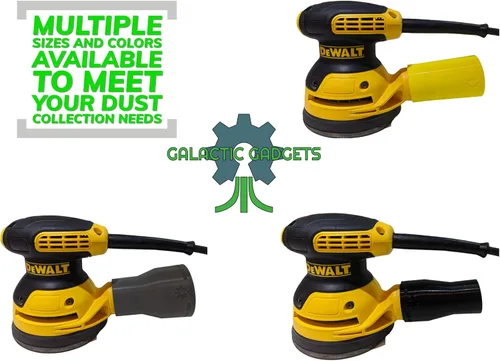 Vista 2 de Adaptador de vacío para lijadoras Dewalt - Recolección superior de polvo y ajuste de precisión - Galactic Gadgets (1-1/4 pulgadas - rojo)