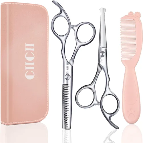 Vista 11 de CIICII Tijeras de corte de cabello, juego de tijeras profesionales de pelo de 6.5 pulgadas
