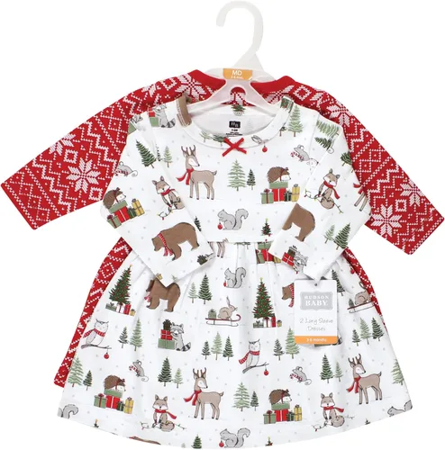 Vista 2 de Hudson Baby Vestidos de algodón para bebés y niñas