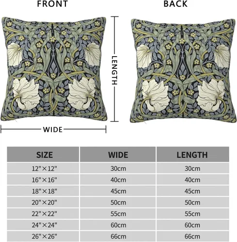 Vista 277 de Fundas de almohada William Morris diseño Strawberry Thief, fundas de almohada decorativas suaves para exteriores, fundas de almohada para decoración