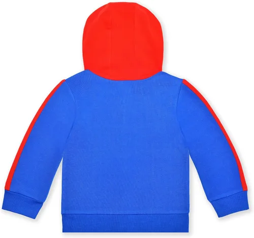 Vista 3 de Warner Bros. DC Comics Superman - Conjunto de sudadera con capucha y cremallera para niños pequeños y pequeños, color azulgris