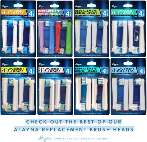 Vista 9 de Cabezales de cepillo de repuesto compatibles con Oral B, cabezales de repuesto para cepillos de dientes eléctricos Oralb Braun Pro 1000 Sonic Clean