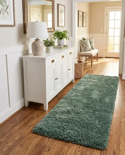 Vista 201 de Rugs.com - Alfombra de la colección Infinity, alfombra de pelo mullido sólida de 2 x 3 pies, color azul Egeo, perfecta para salas de estar