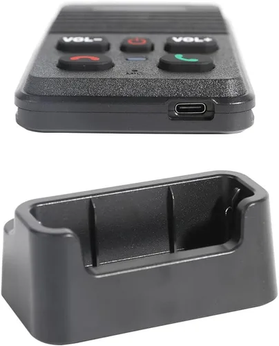 Vista 2 de AGJ Timbre inalámbrico negro, 2 pares, intercomunicador bidireccional dúplex completo, manos libres, rango de 700 pies, una pulsación para hablar