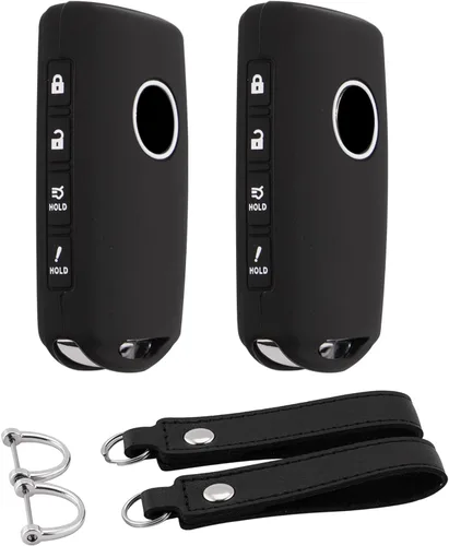 Vista 27 de Funda para Llavero de Silicona para Auto Compatible con Ford F150 Explorer Mustang Edge, para Lincoln MKZ MKX MKC con 5 Botones, Protector Completo