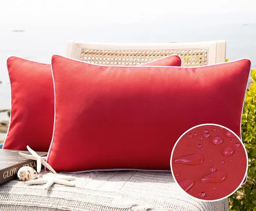 Vista 58 de Phantoscope - Juego de 2 fundas de almohada y cojín cuadradas decorativas, impermeables, para intemperie, sofás, carpas, 18 x 18 pulgadas