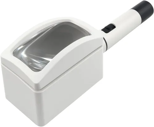 ToolUSA Lupa iluminada de 4 x 2 pulgadas | Potencia 3X | Función de lente giratoria | Iluminación halógena óptima | Ideal para artesanos y