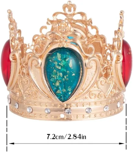 Vista 2 de Yan Dream Kit de aretes de clip de corona y amuleto de princesa para niñas y mujeres, accesorios de disfraz, Metal