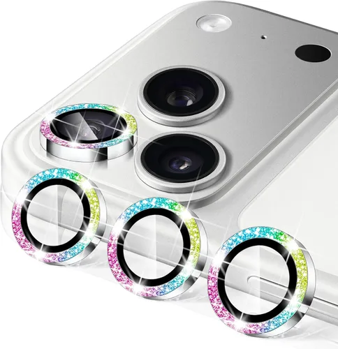 Vista 66 de Compatible con iPhone 13 Pro para iPhone 13 Pro Max, protector de lente de cámara antiarañazos, vidrio templado 9H, protector de cámara de metal a