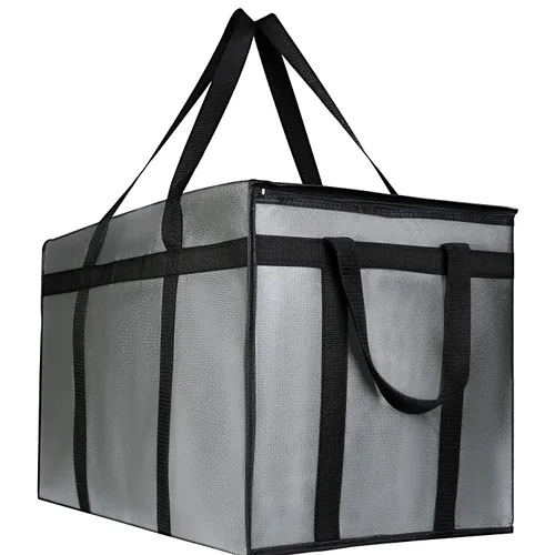 Vista 10 de musbus organizador aislado para maletero de coche bolsa refrigeradora paquete de 4 bolsas de compras aisladas para alimentos, negro, reutilizable