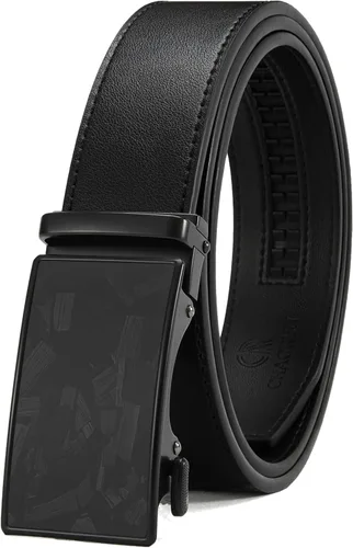 CHAOREN Cinturón de trinquete de cuero para hombre, ajuste personalizable, estilo sin esfuerzo (1.378 in)
