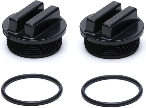 ATIE Tapón de drenaje de filtro de piscina roscado negro de 1-1/2 pulgadas, tapón para invernadero SP1022CBLK, 86202000, 190030, 27001-0022 con
