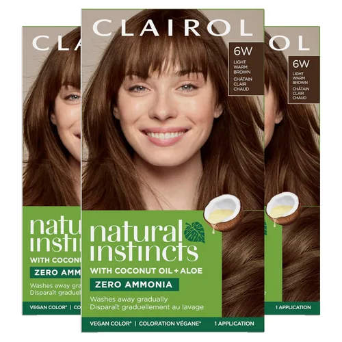 Vista 45 de Clairol Natural Instincts - Tinte semipermanente para el cabello, color castaño oscuro, paquete de 1 unidad