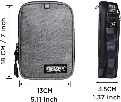 Vista 5 de SUPERVEK Mini Sling Bag PRO - Waterproof Zip, Fabric & Adjustable Fly Strap Urban Crossbody Travel Chest For Men Women