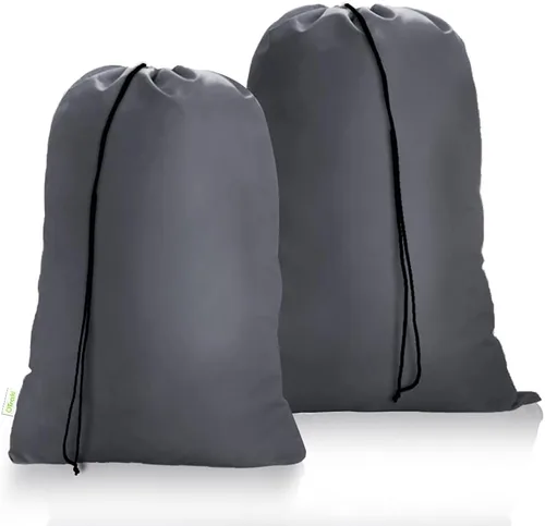 Vista 9 de OTraki 2 bolsas de lavandería de 24 x 32 pulgadas con cordón de viaje, bolsas de lavandería resistentes para ropa sucia, bolsa de forro lavable a