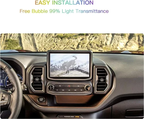 Vista 2 de Protector de pantalla compatible con Bronco Sport 2021 2022, antiexplosión y arañazos, transparente HD, accesorios de navegación de primera calidad