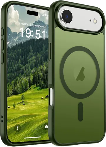 Vista 238 de SUPFINE - Funda magnética para iPhone 14 Pro Max (compatible con MagSafe), (protección contra caídas de grado militar de 10 pies), delgada, Negro