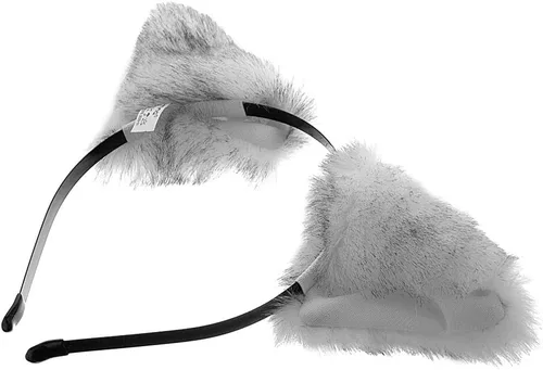 Vista 2 de E-TING - Diadema de pelo largo con orejas de gato para cosplay