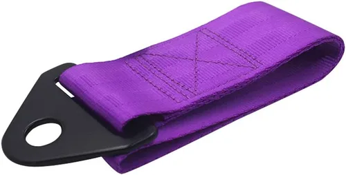 Vista 7 de Correa de remolque de nailon universal para parachoques delantero o trasero Correa de remolque de carreras de alta resistencia, amarillo