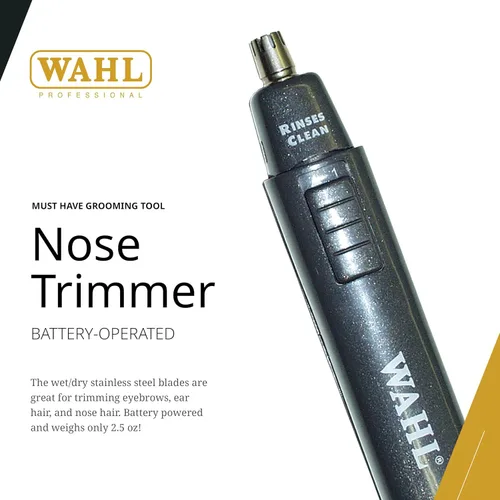 Vista 2 de Wahl Professional Nose Trimmer, Battery-Operated (AA), Wet/Dry Use, Stainless Steel Blades, Lightweight Design