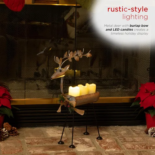 Vista 3 de Alpine LJJ1550HH-TM - Vela decorativa de metal, color negro