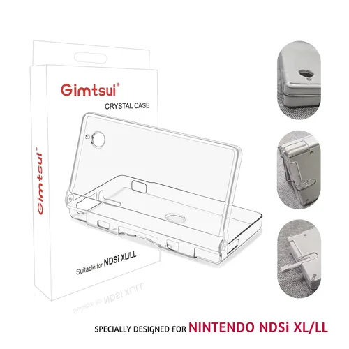 Vista 6 de Gimtsui Clear Crystal Hard Shell Protective Case Cover Suitable for Nintendo NDSi XL NDSi LL