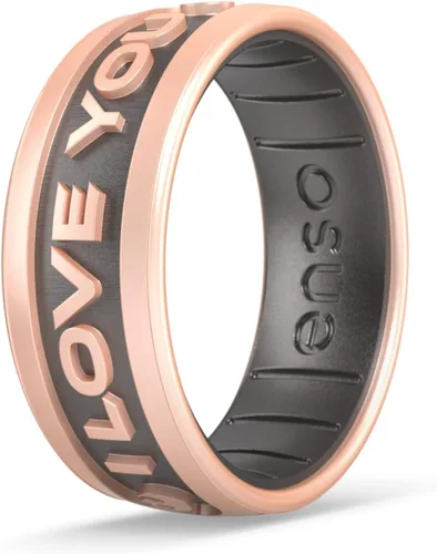 Vista 5 de Enso Rings Anillo de silicona de Star Wars – Te conozco – Diseño cómodo y flexible – Aurebesh – Perla Negra – Talla 3
