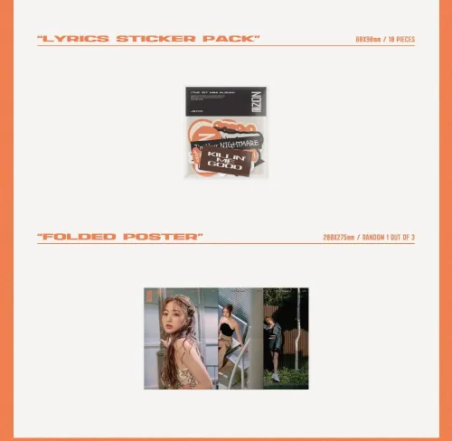 Vista 5 de JIHYO TWICE - ZONE (1er mini álbum) CD+Beneficio de preventa+Póster plegado (Z ver, 1 póster plegado)
