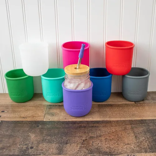 Vista 6 de Mason Jar Lifestyle - Pinta de boca regular, fundas de silicona de 16 onzas para proteger la bola, Kerr y tarros de conservas