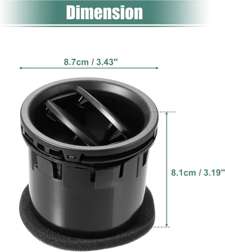 Vista 6 de X AUTOHAUX 2 piezas de ventilación de aire para salpicadero de aire acondicionado 8L3Z19893BA Interior delantero AC Vent para Ford F-150 2004-2008