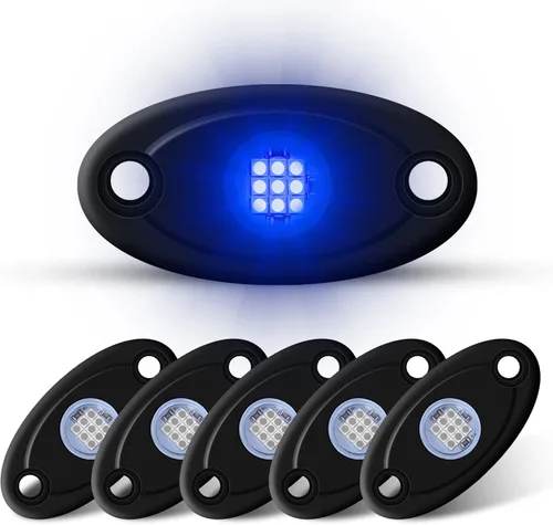 6Pods - Luces LED de neón azules para auto, camiones, ATV, UTV, SUV, debajo de la carrocería, luz impermeable (azul)