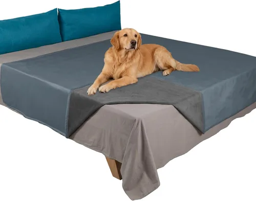 Vista 15 de Ameritex - Manta reversible para mascotas, terciopelo 100 % impermeable súper suave para sofá y cama.