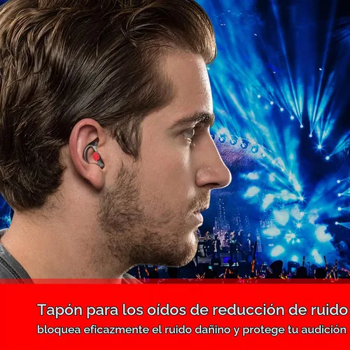 Vista 2 de Zeadio Auricular de triple brida, cómodo tapón de silicona para oído para oídos, negro, mediano, par de 4