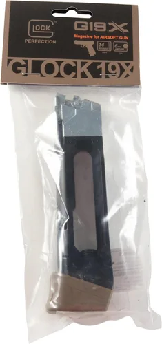 Vista 6 de Umarex Glock 19X con retroceso parcial de 6 mm BB Pistola de airsoft con cargador, capacidad de 14 balas