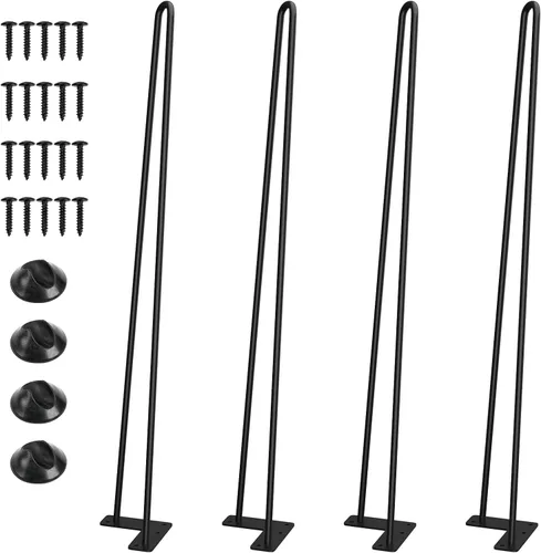 Vista 14 de SMARTSTANDARD Patas de muebles de horquilla de alta resistencia de 4 pulgadas, proyectos de bricolaje de metal para el hogar para soporte de TV