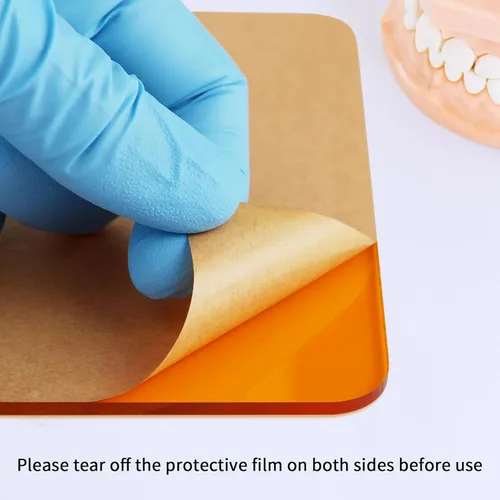 Vista 4 de Annhua Protector de ojos para placa de protección dental, protector de ojos para luz de curado, visera para dentista, ayudante y paciente, de mano