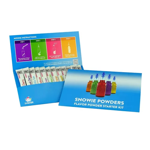 Vista 2 de Snowie Ultimate Shaved Ice Party Pack - Jarabes de cono de nieve con botellas, tazas y palas de nieve