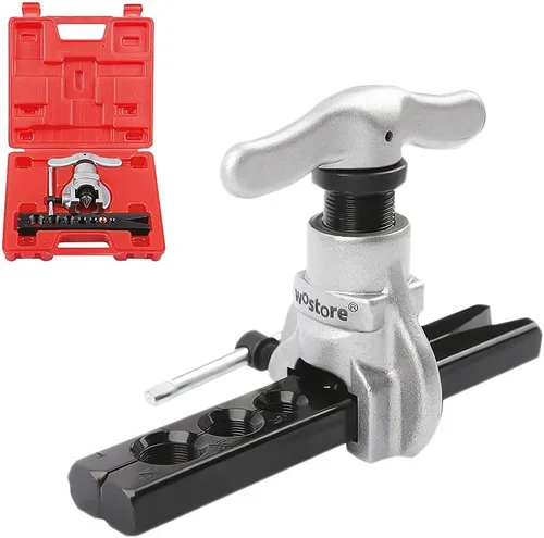 Wostore Kit de herramientas de abocinación de tubos, 7 troqueles para bengalas excéntricas en tubos de cobre de 3/16-3/4 pulgadas, ideal para