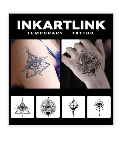 INKARTLINK Tattoo Tech, 4 hojas de tatuaje semipermanente, tatuajes temporales de diseño artístico para adultos, dura de 1 a 2 semanas, impermeable,