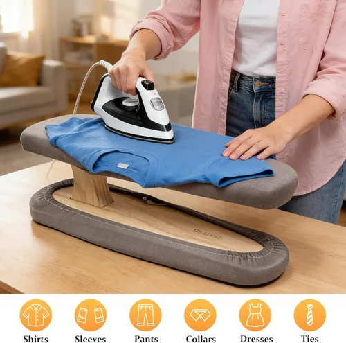 Vista 3 de Tabla de planchar de manga a medida, tabla de prensar de manga de dos caras con funda extraíble y acolchado de algodón, uso doméstico, talleres